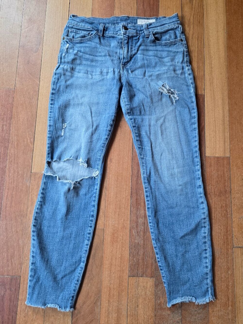 Pistola Light Wash Skinny Ripped Ankle Jeans Size 29